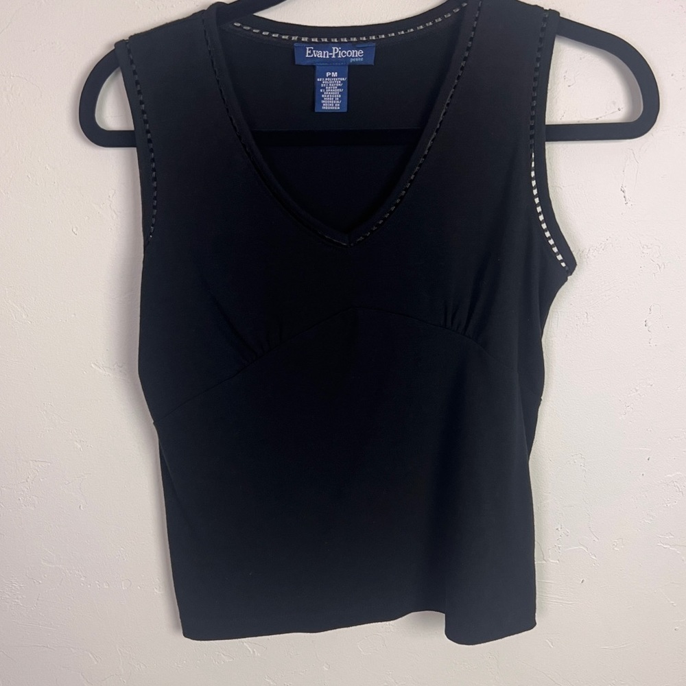 Evan picone petite black tank top